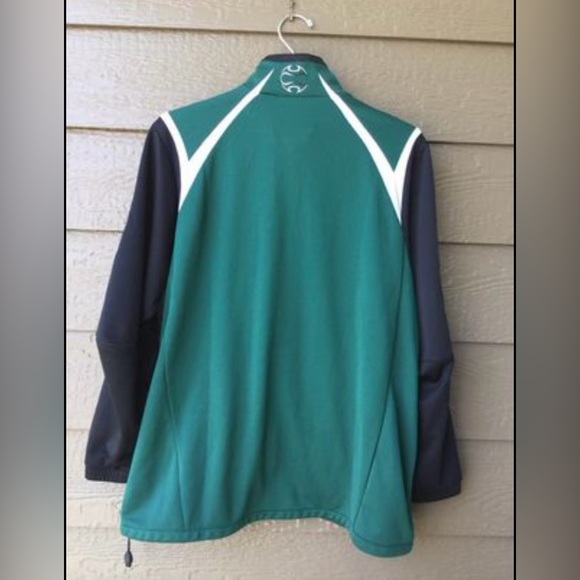 Adidas Vintage Y2K 2000s Green Soccer Volleyball Light Designer Track Jacket XL - Picture 15 of 16